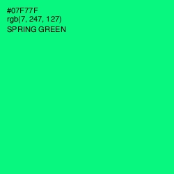 #07F77F - Spring Green Color Image